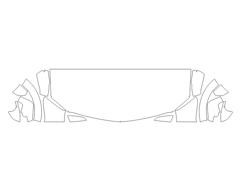 xt4 3M Clear Bra Hood Precut PPF Diagram