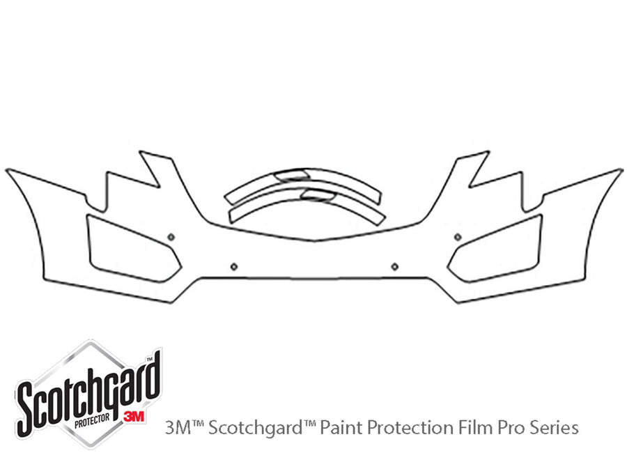 xt5 3M Clear Bra Bumper Precut PPF Diagram