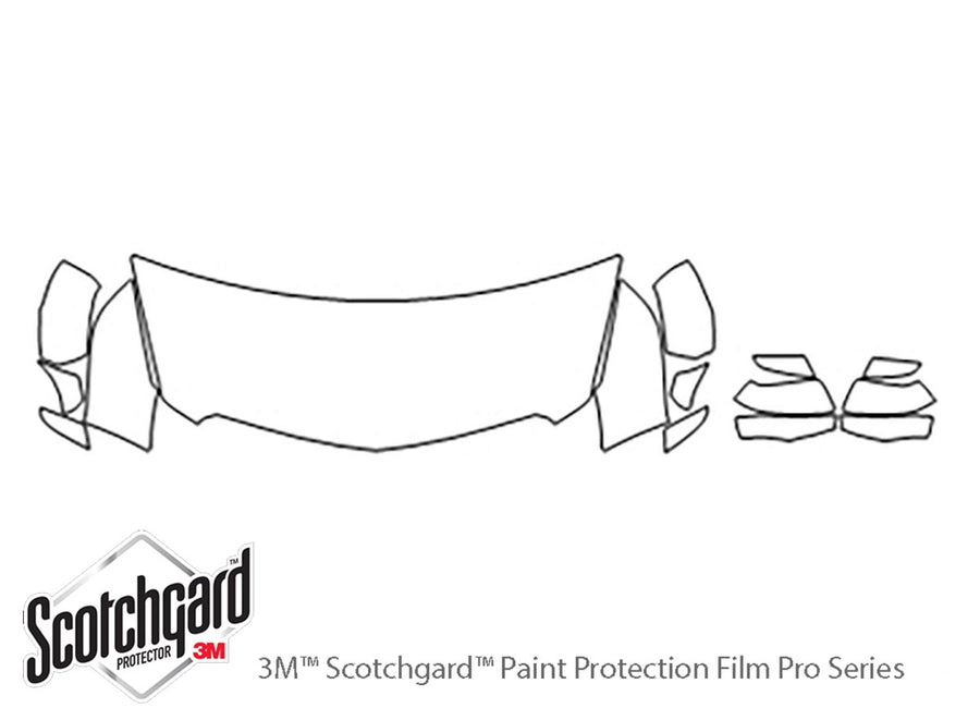 xt5 3M Clear Bra Hood Precut PPF Diagram
