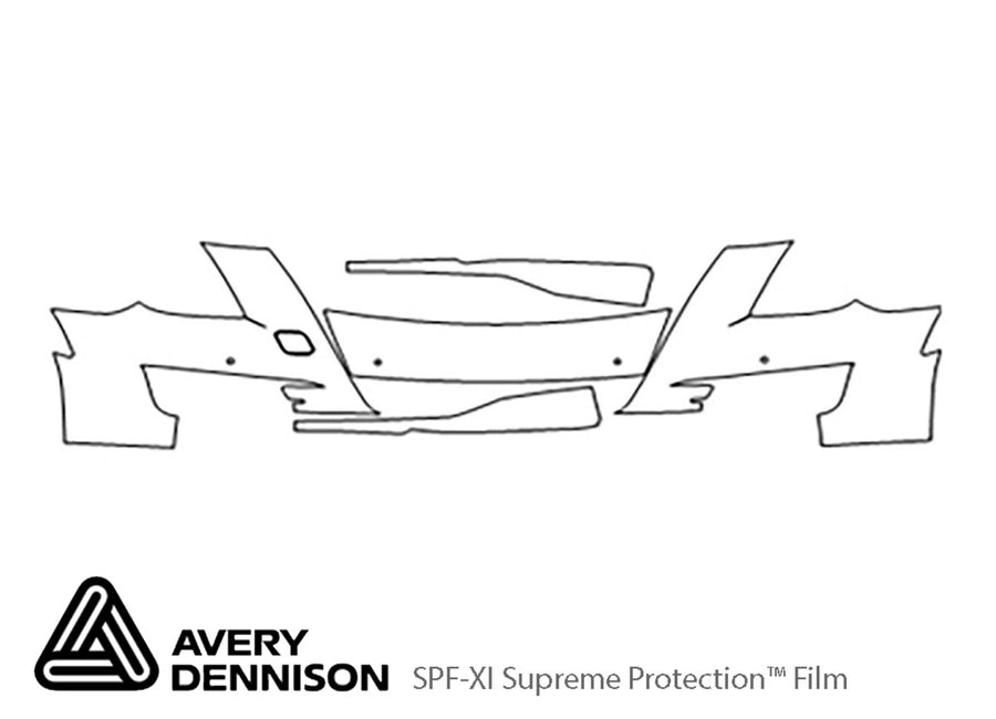 xts Avery Dennison Clear Bra Bumper Precut PPF Diagram