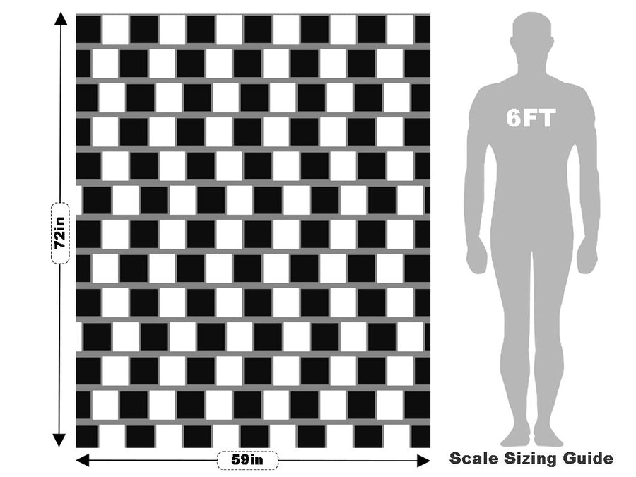 Cafe Wall Optical Illusion Vehicle Wrap Scale~Rwraps Series 914 Cafe Wall Optical Illusion Measurements~1