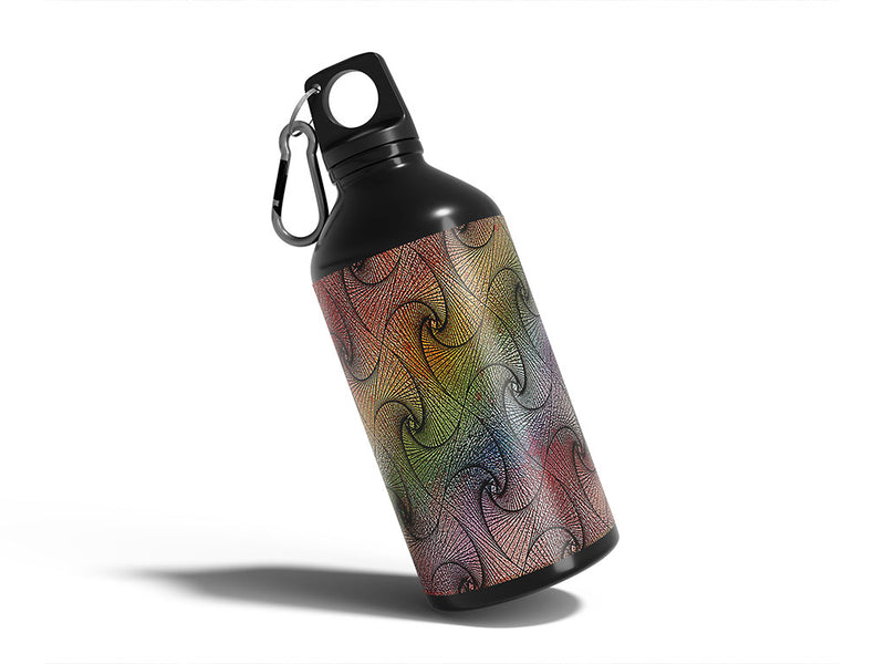 caged rainbow optical illusion Water Bottle DIY Stickers