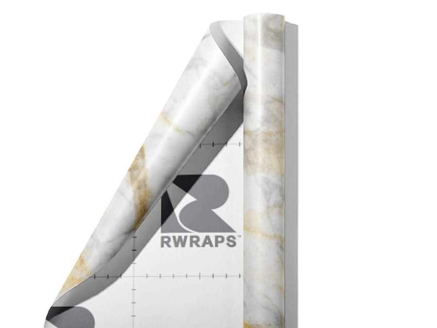 Calacatta Gold Marble Wrap Film Sheets~Rwraps Series 914 Calacatta Gold Marble Scrolled Sheet~3