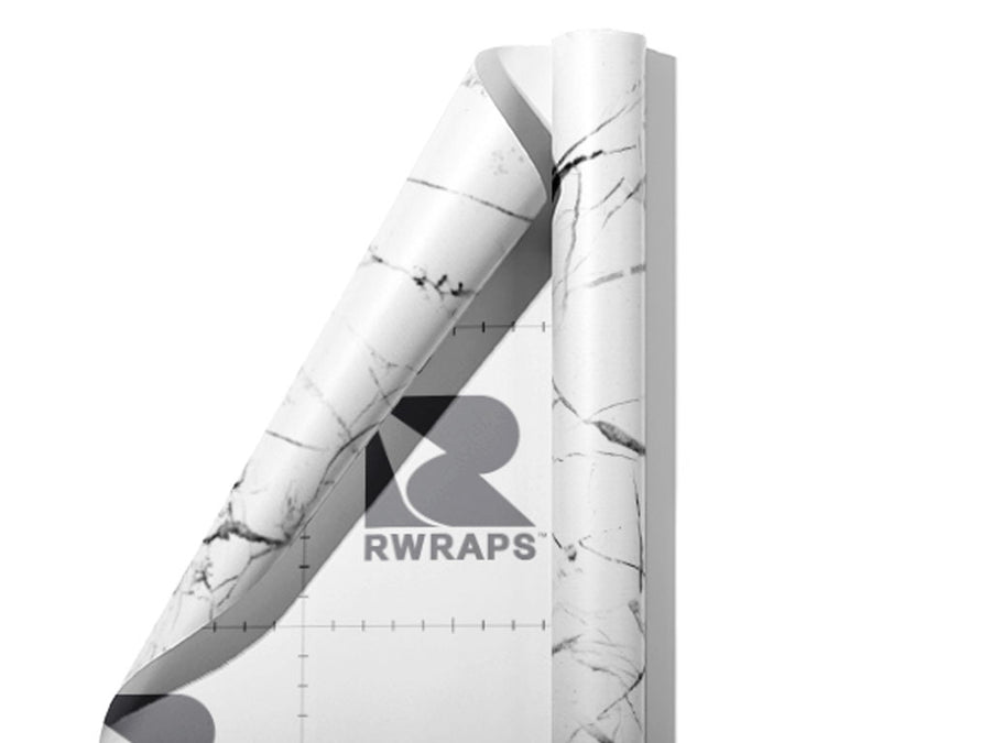 Calacatta White Marble Wrap Film Sheets~Rwraps Series 914 Calacatta White Marble Scrolled Sheet~3