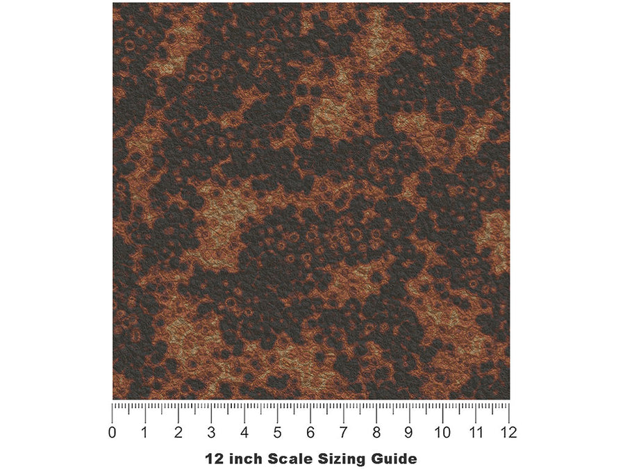Calcified Ore Rust Vinyl Film Pattern Size 12 inch Scale~Rwraps Calcified Ore Rust Sizing Chart~3
