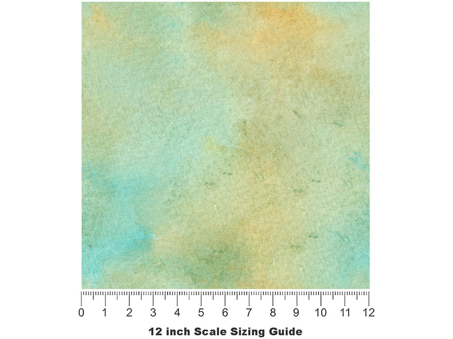 Calm Grasslands Watercolor Vinyl Film Pattern Size 12 inch Scale~Rwraps Calm Grasslands Watercolor Sizing Chart~2