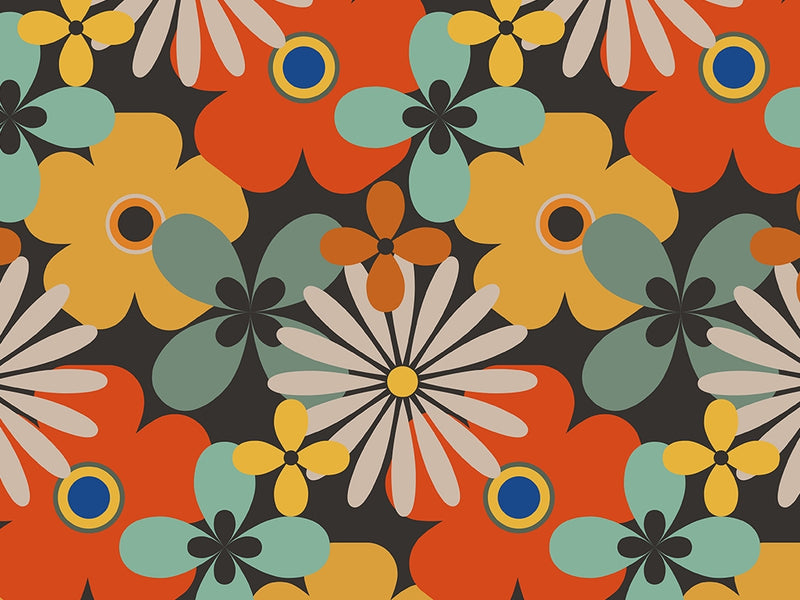 Calm Growth Retro Vinyl Wrap Pattern~Rwraps Series 914 Digitally Printed Vinyl Wrap~0