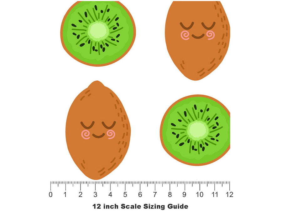 Calm Pleasantries Fruit Vinyl Film Pattern Size 12 inch Scale~Rwraps Calm Pleasantries Fruit Sizing Chart~2