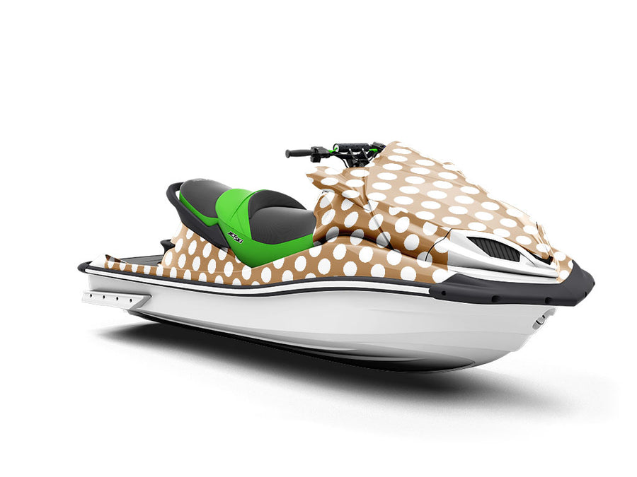 Camel Tan Polka Dot Jet Ski Vinyl Customized Wrap