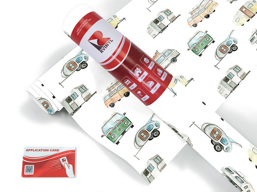 camper vans camping Craft Vinyl Roll
