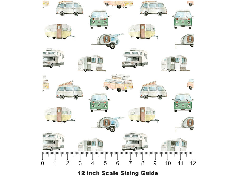 Camper Vans Camping Vinyl Film Pattern Size 12 inch Scale~Rwraps Camper Vans Camping Sizing Chart~2