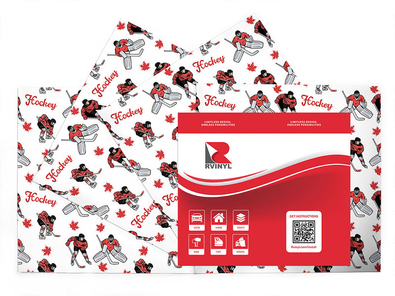 canadian hockey sport Craft Vinyl Sheet Pack