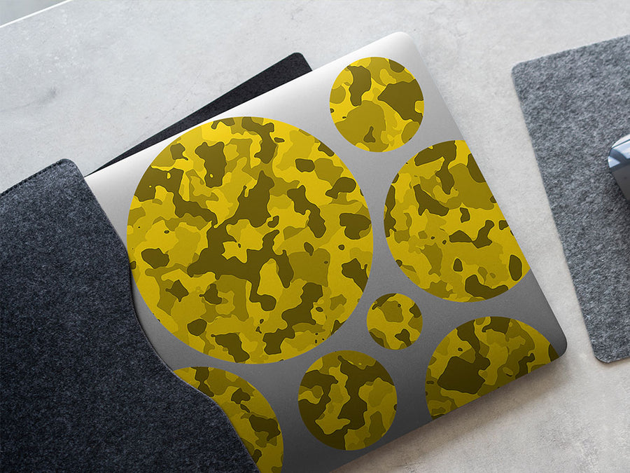 canary masquerade camouflage DIY Laptop Stickers