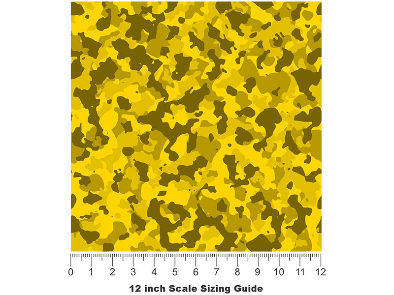 Canary Masquerade Camouflage Vinyl Film Pattern Size 12 inch Scale~Rwraps Canary Masquerade Camouflage Sizing Chart~3