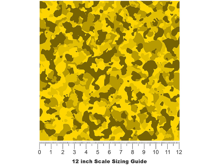 Canary Masquerade Camouflage Vinyl Film Pattern Size 12 inch Scale~Rwraps Canary Masquerade Camouflage Sizing Chart~3