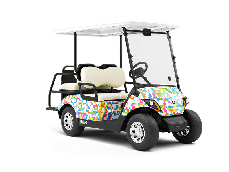 Candy Worms Pixel Wrapped Golf Cart