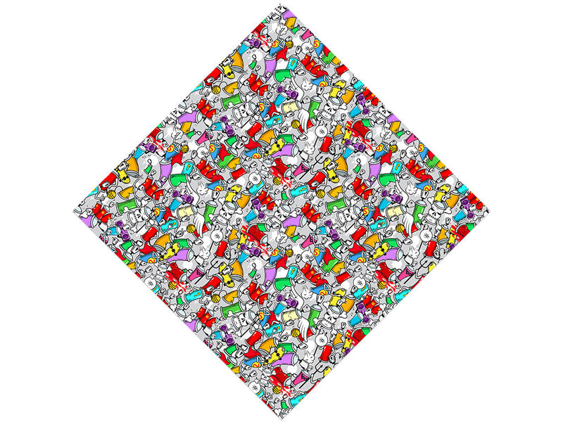 Cannon Fire Graffiti Vinyl Wrap Pattern