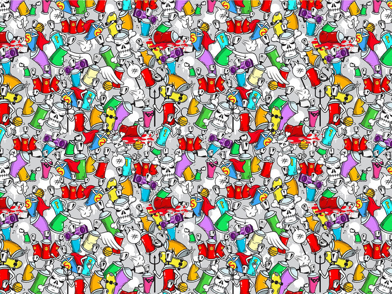 Cannon Fire Graffiti Vinyl Wrap Pattern~Rwraps Series 914 Digitally Printed Vinyl Wrap~0