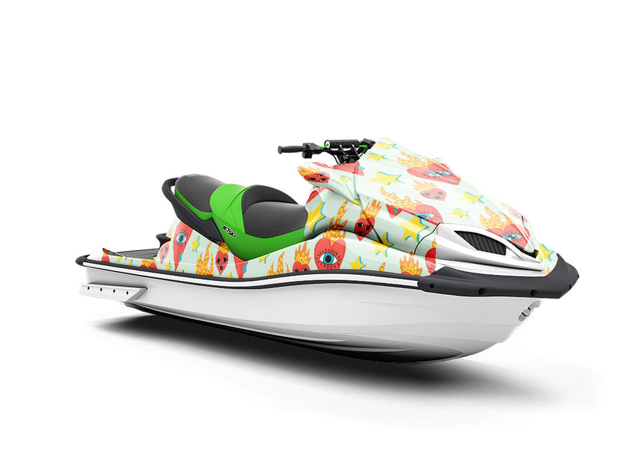 Cant Help Falling Heart Jet Ski Vinyl Customized Wrap