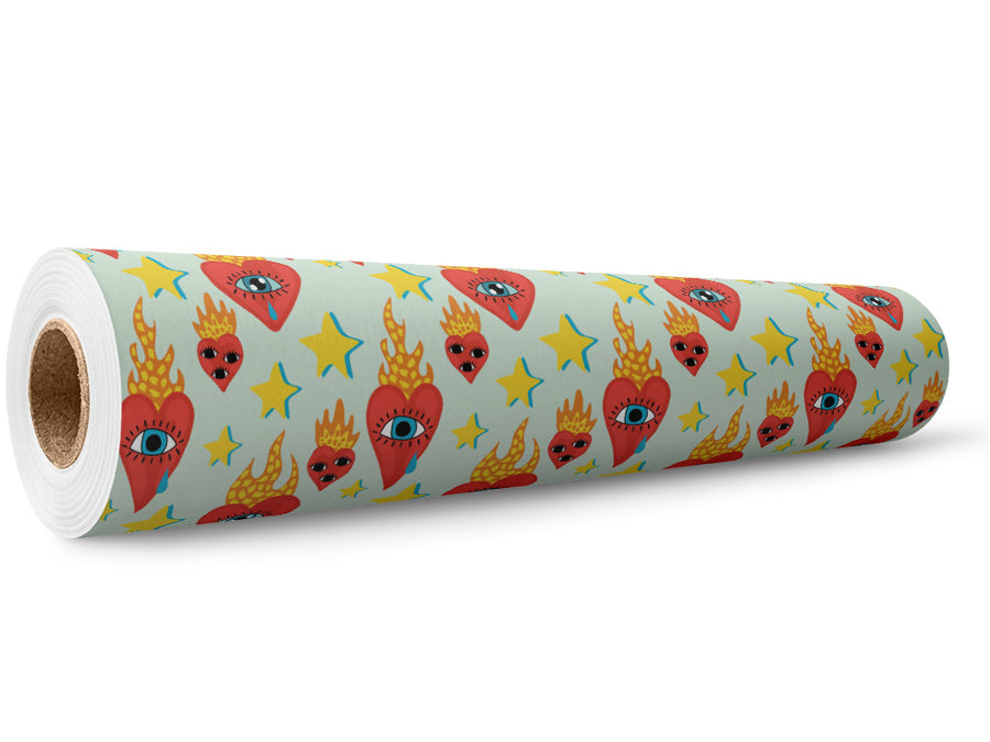 Cant Help Falling Heart Wrap Film Wholesale Roll~Rwraps Series 914 Digitally Printed Vinyl Roll~5