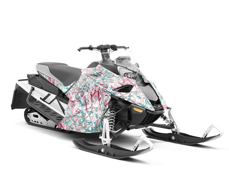 Captured Abstract Custom Wrapped Snowmobile