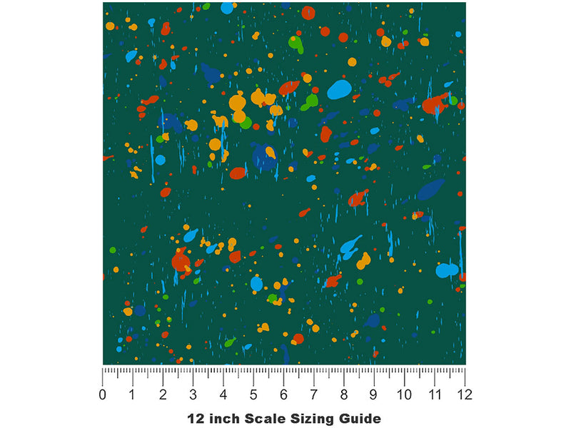 Capturing Moods Paint Splatter Vinyl Film Pattern Size 12 inch Scale~Rwraps Capturing Moods Paint Splatter Sizing Chart~2