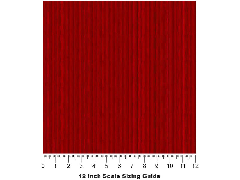 Carmine Wood Plank Vinyl Film Pattern Size 12 inch Scale~Rwraps Carmine Wood Plank Sizing Chart~3