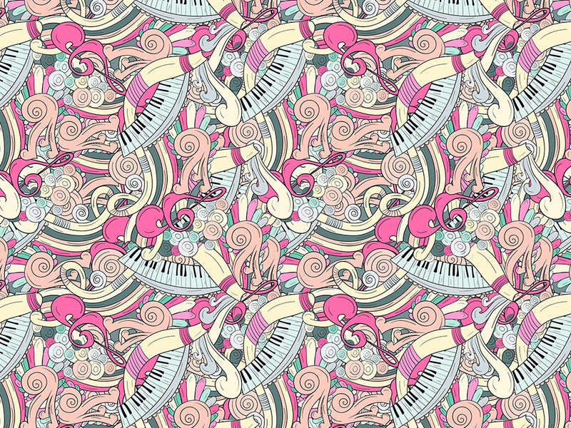 Carnation Chords Music Vinyl Wrap Pattern~Rwraps Series 914 Digitally Printed Vinyl Wrap~0
