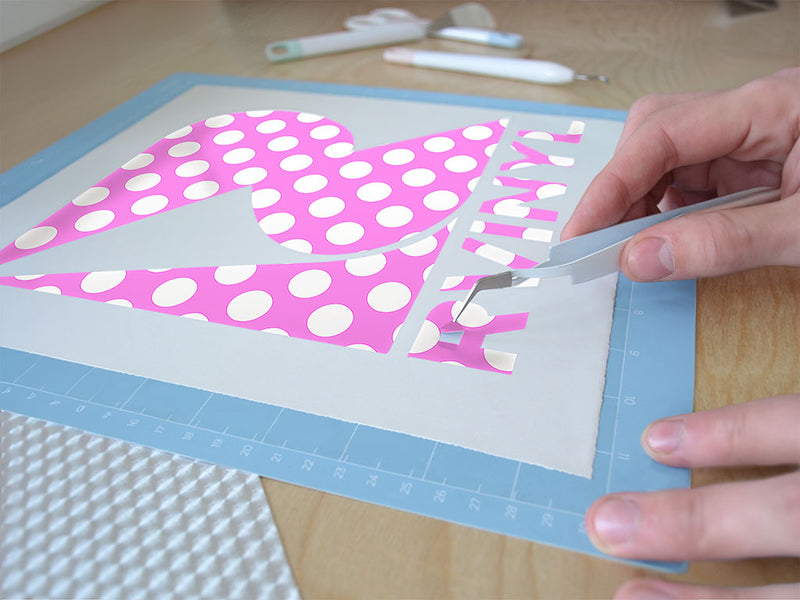 carnation pink polka dot Easy Weed Craft Vinyl