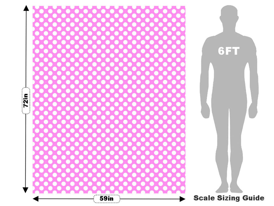 Carnation Pink Polka Dot Vehicle Wrap Scale~Rwraps Series 914 Carnation Pink Polka Dot Measurements~1