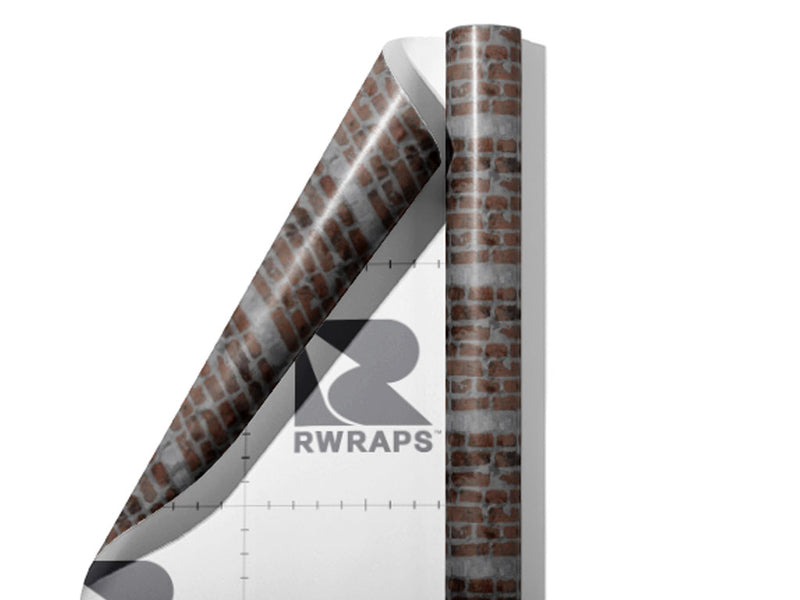 Carob Brown Brick Wrap Film Sheets~Rwraps Series 914 Carob Brown Brick Scrolled Sheet~4