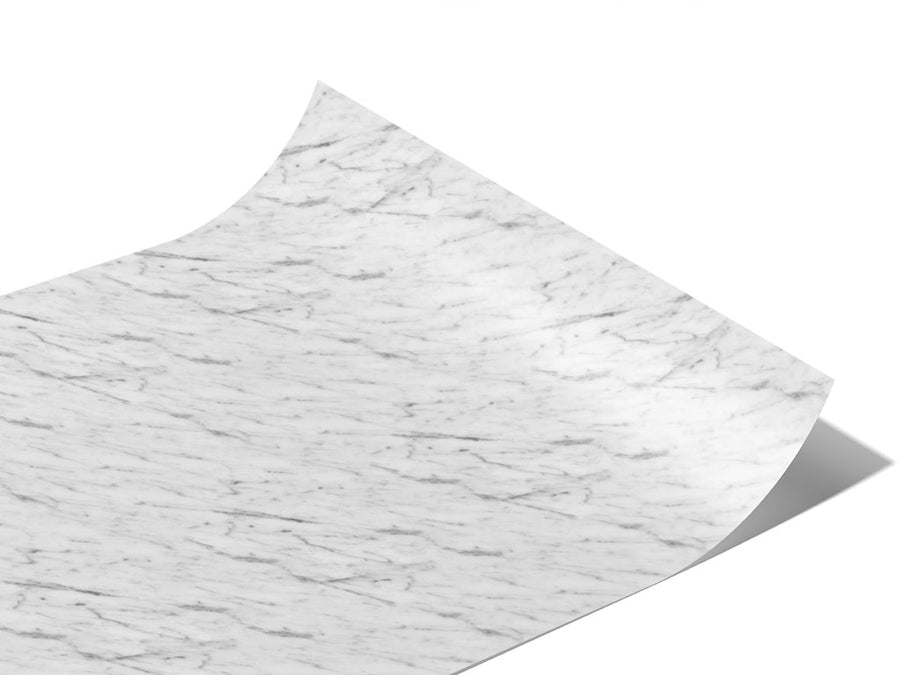 Carrara Slab-White Marble Vinyl Wraps~Rwraps Series 914 Digitally Printed Vinyl Wrap~0