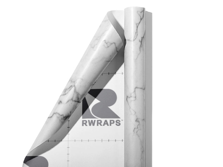 Carrara White Marble Wrap Film Sheets~Rwraps Series 914 Carrara White Marble Scrolled Sheet~3