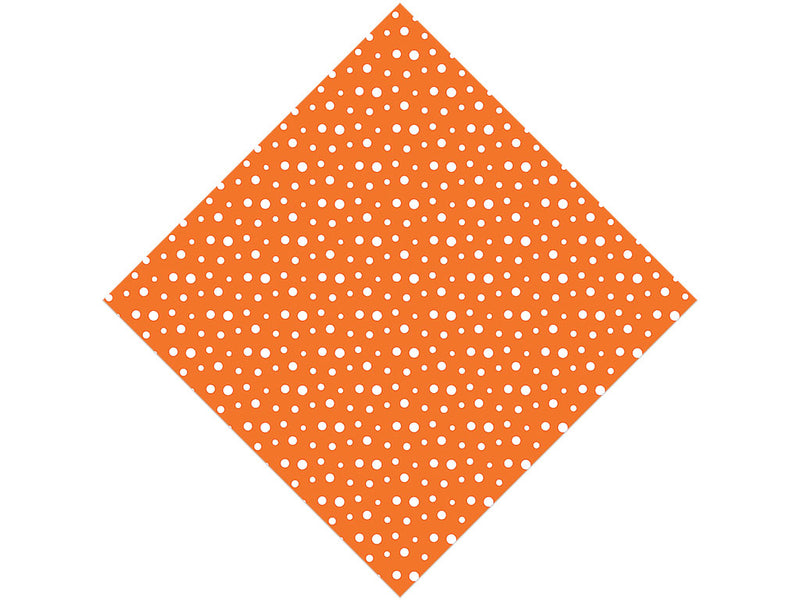 Carrot Orange Polka Dot Vinyl Wrap Pattern