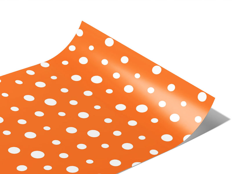 Carrot Orange Polka Dot Vinyl Wraps~Rwraps Series 914 Digitally Printed Vinyl Wrap~0