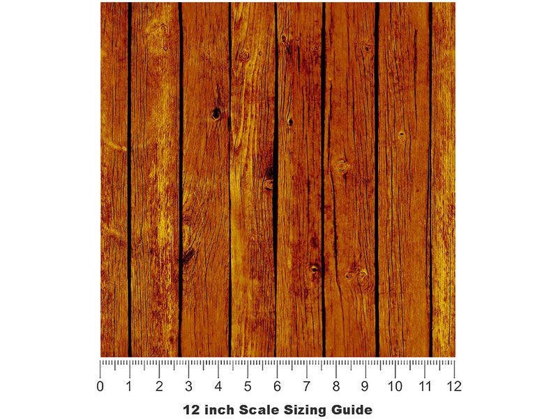 Carrot Wood Plank Vinyl Film Pattern Size 12 inch Scale~Rwraps Carrot Wood Plank Sizing Chart~3