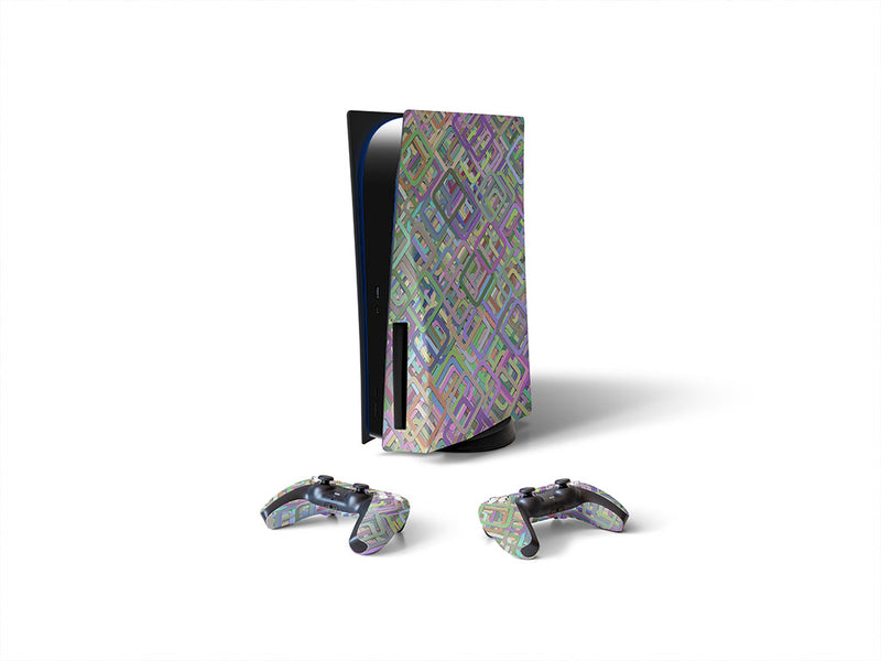 carte blanche abstract geometric Sony PS5 DIY Skin