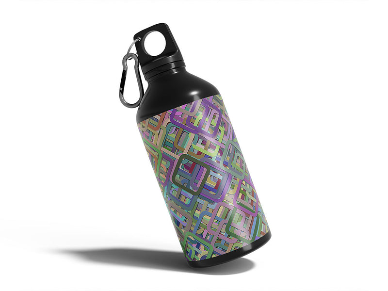 carte blanche abstract geometric Water Bottle DIY Stickers