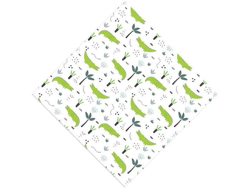 Cartoon Alligators Marine Life Vinyl Wrap Pattern