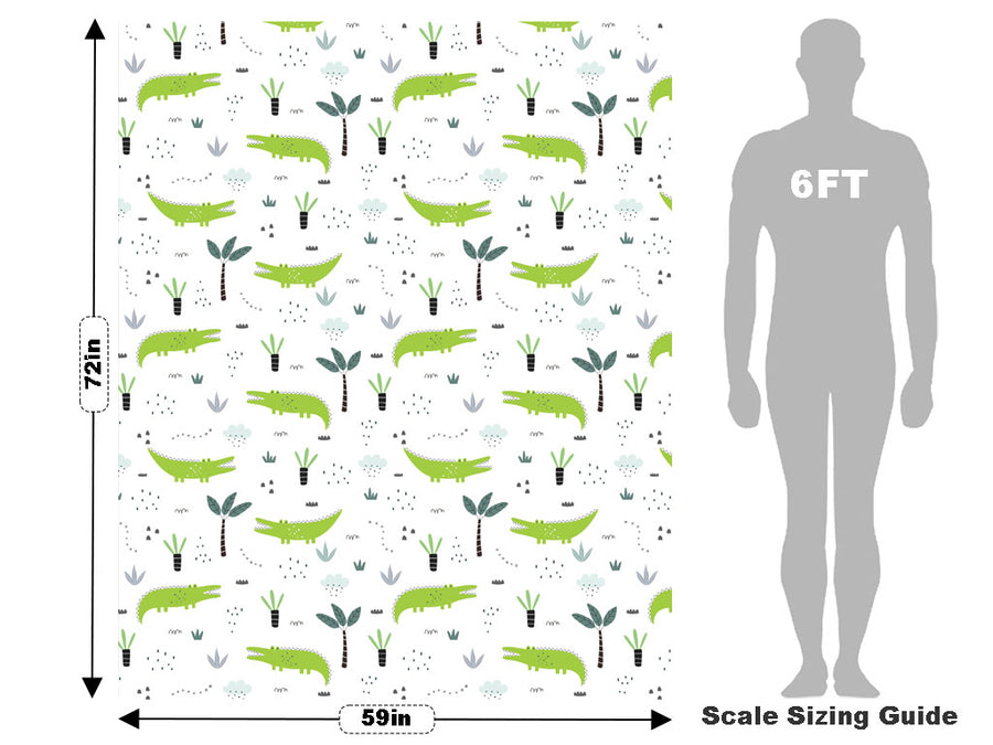 Cartoon Alligators Marine Life Vehicle Wrap Scale~Rwraps Series 914 Cartoon Alligators Marine Life Measurements~1