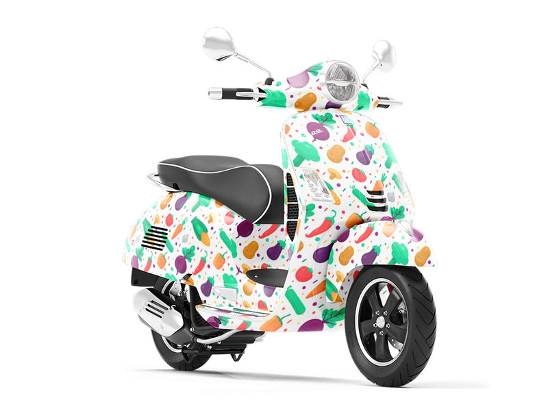 Cartoon Harvest Gardening Vespa Scooter Wrap Film