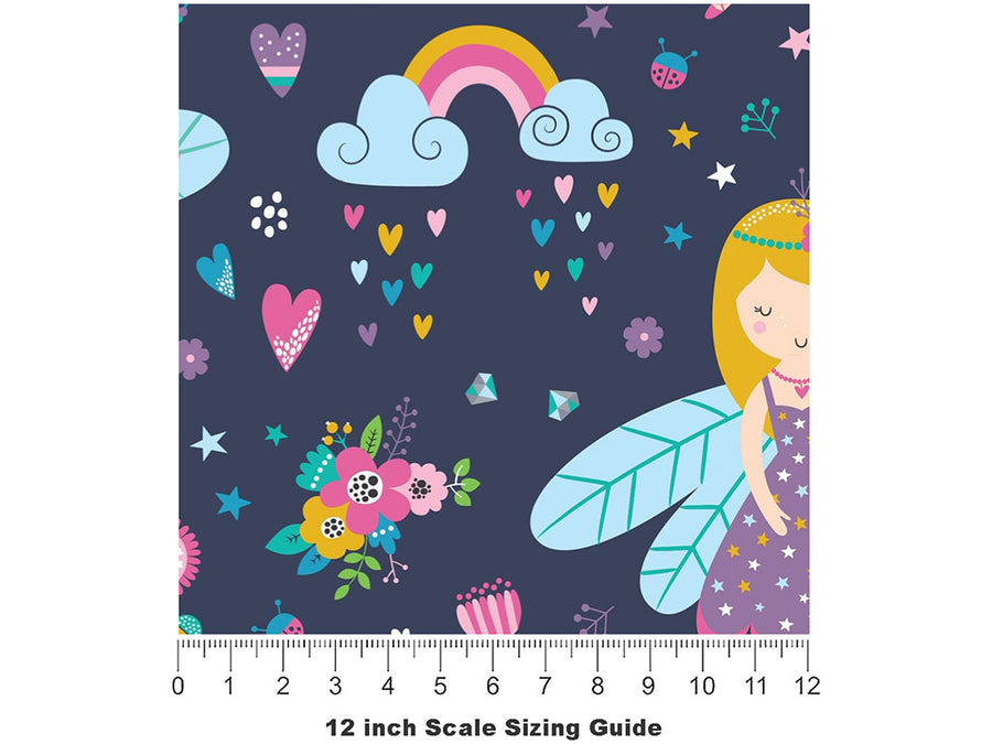 Cartoon Magic Fantasy Vinyl Film Pattern Size 12 inch Scale~Rwraps Cartoon Magic Fantasy Sizing Chart~2