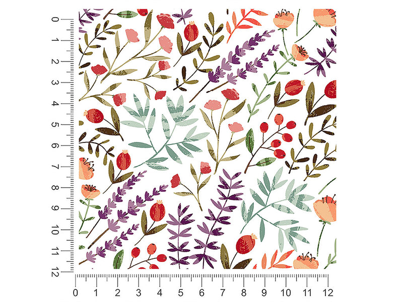 cartoon meadow floral 1ft x 1ft Craft Sheets