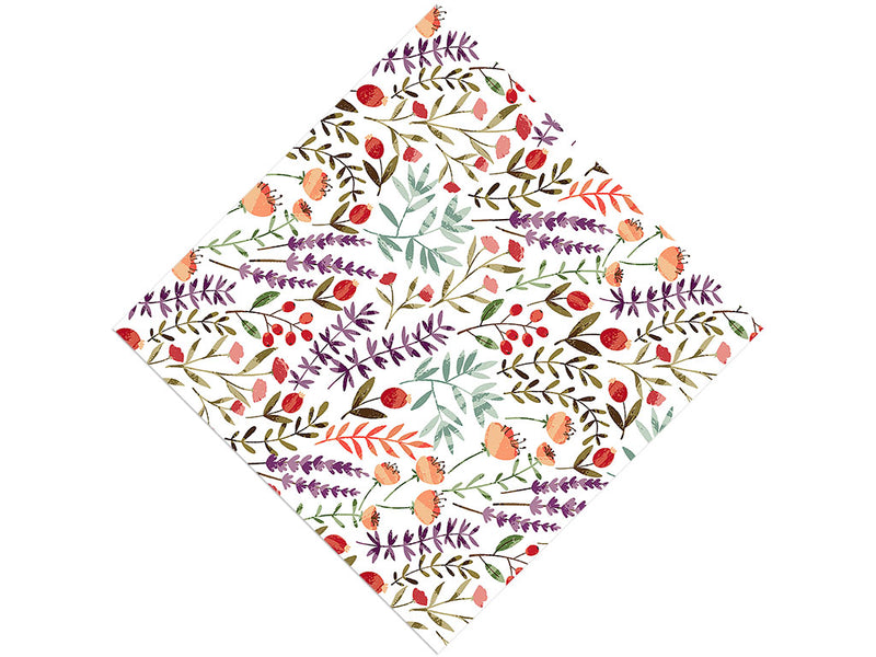 Cartoon Meadow Floral Vinyl Wrap Pattern