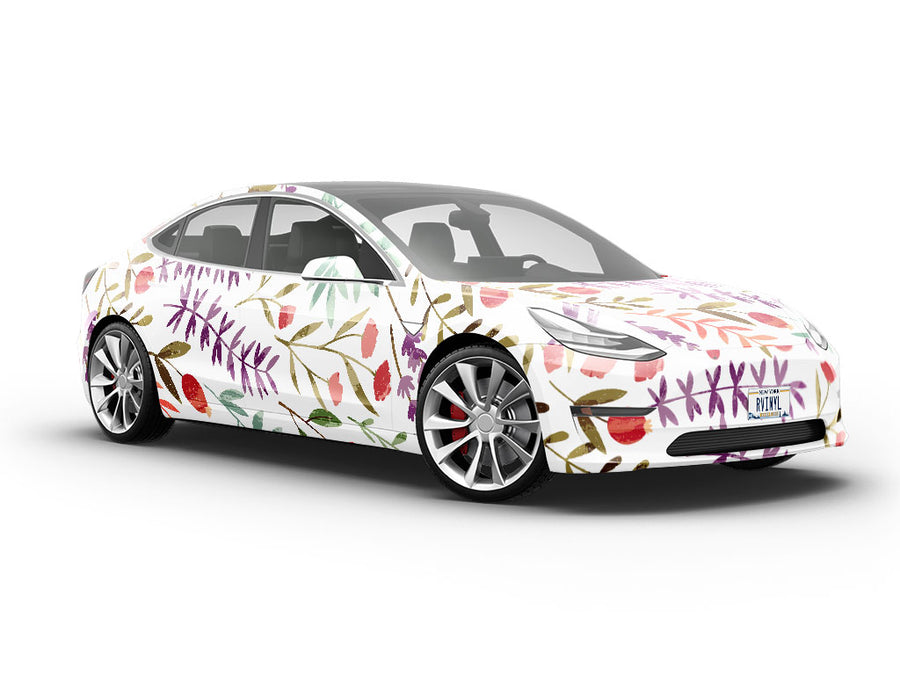 Cartoon Meadow Floral Vehicle Vinyl Wrap