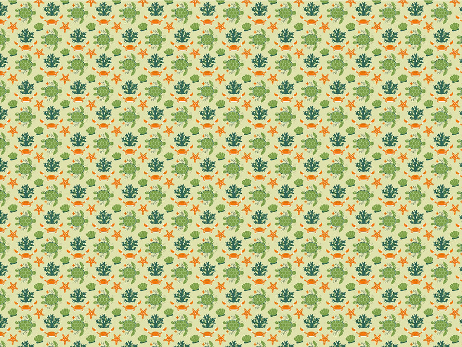 Casual Terrapins Marine Life Vinyl Wrap Pattern~Rwraps Series 914 Digitally Printed Vinyl Wrap~0