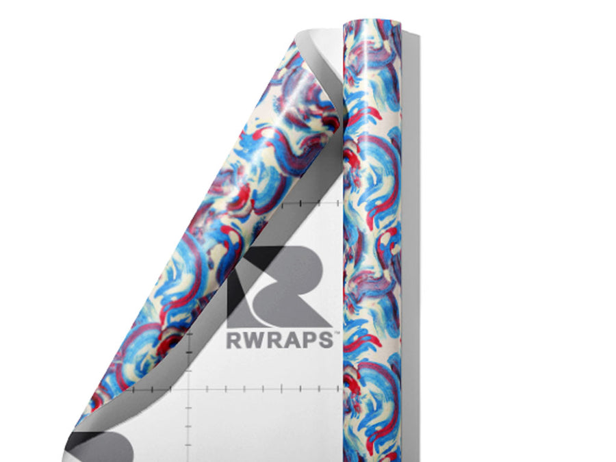 Caterpillar Combat Abstract Wrap Film Sheets~Rwraps Series 914 Caterpillar Combat Abstract Scrolled Sheet~3