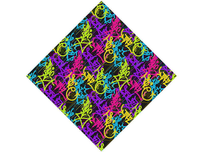 Caution Wet Paint Graffiti Vinyl Wrap Pattern