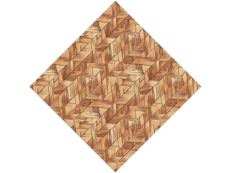 Cedar Trapezoids Wooden Parquet Vinyl Wrap Pattern