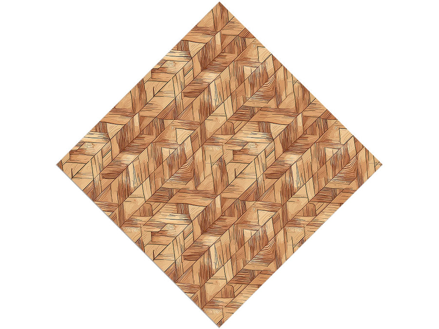 Cedar Trapezoids Wooden Parquet Vinyl Wrap Pattern